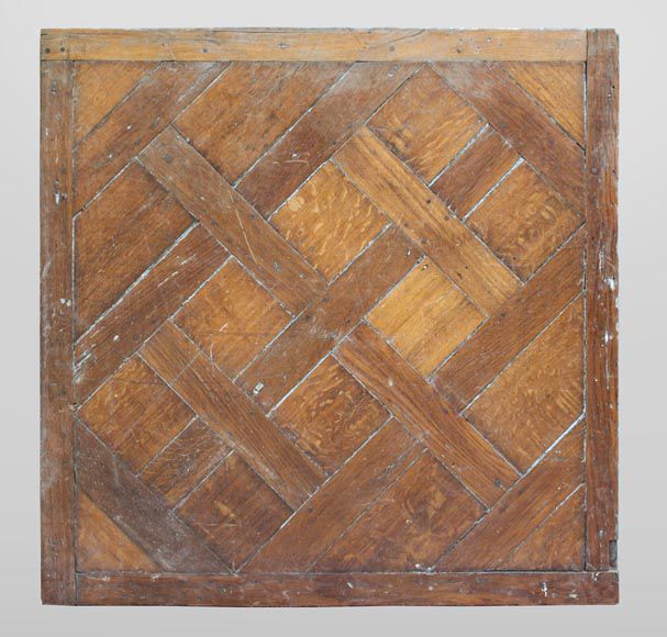 Antique Versailles oak parquet panel unrestored, original condition