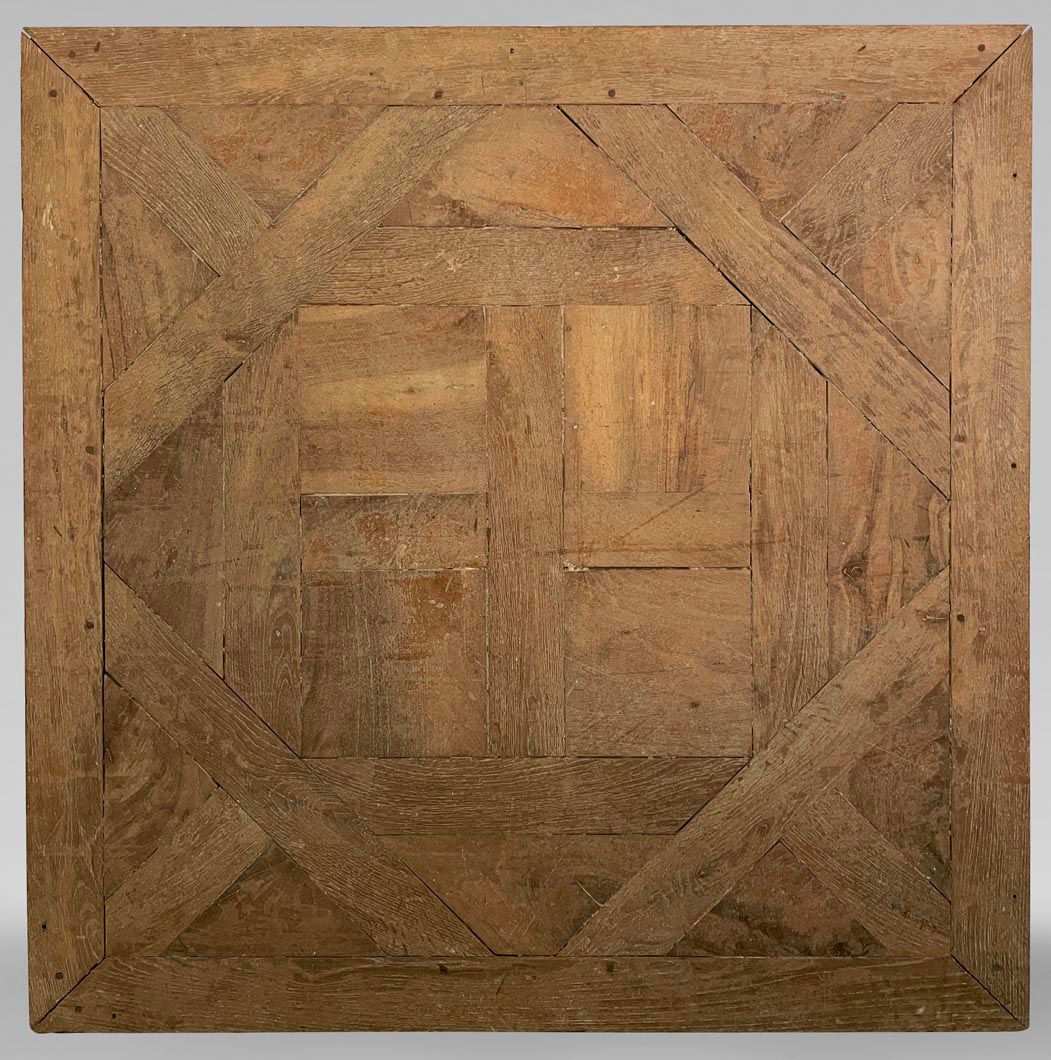Versailles oak parquet panel, geometric pattern, warm honey tone