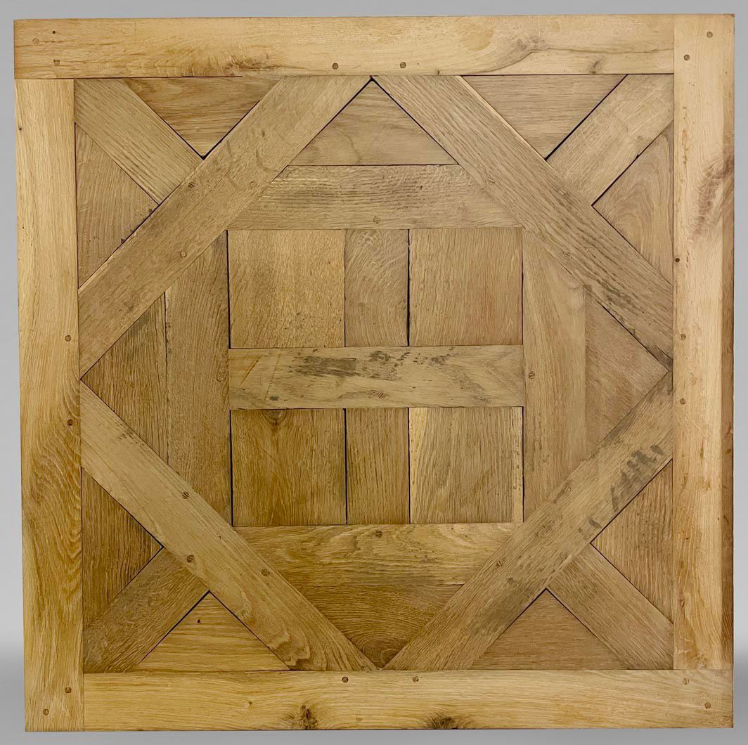 Versailles oak parquet panel, natural oak, geometric pattern