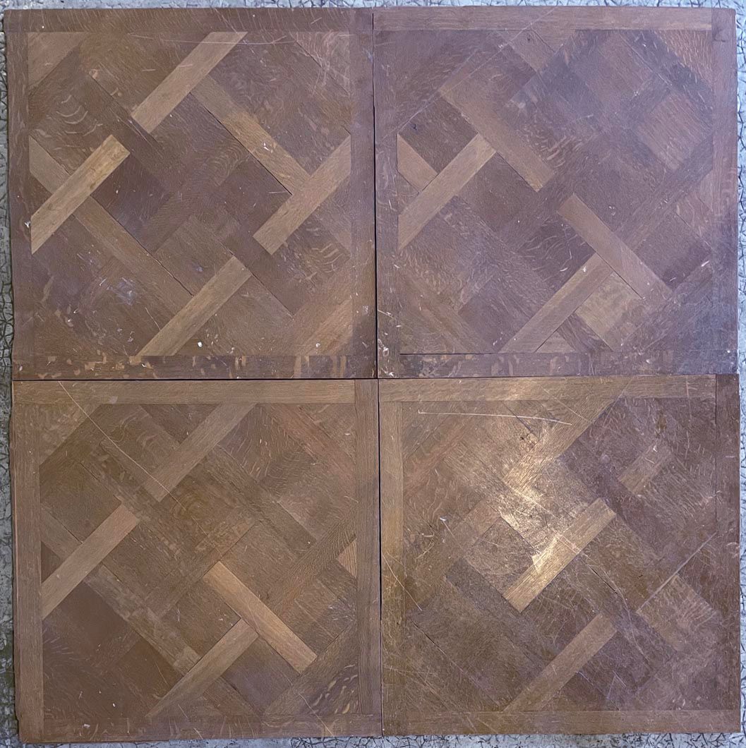 Four Versailles panels assembled, unrestored original condition